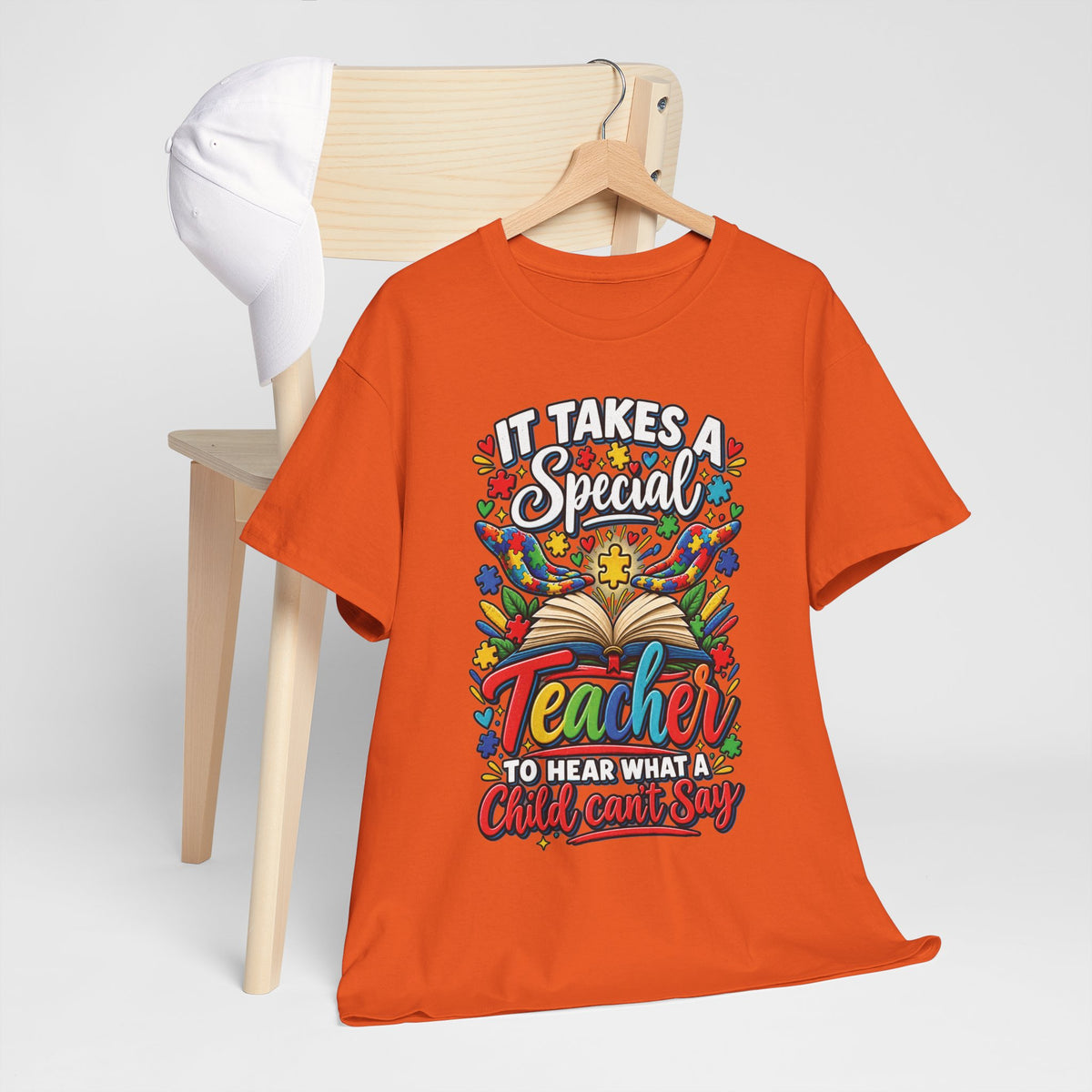 It Takes a Special Teacher Tee | Colorful Book & Flowers Teacher Shirt