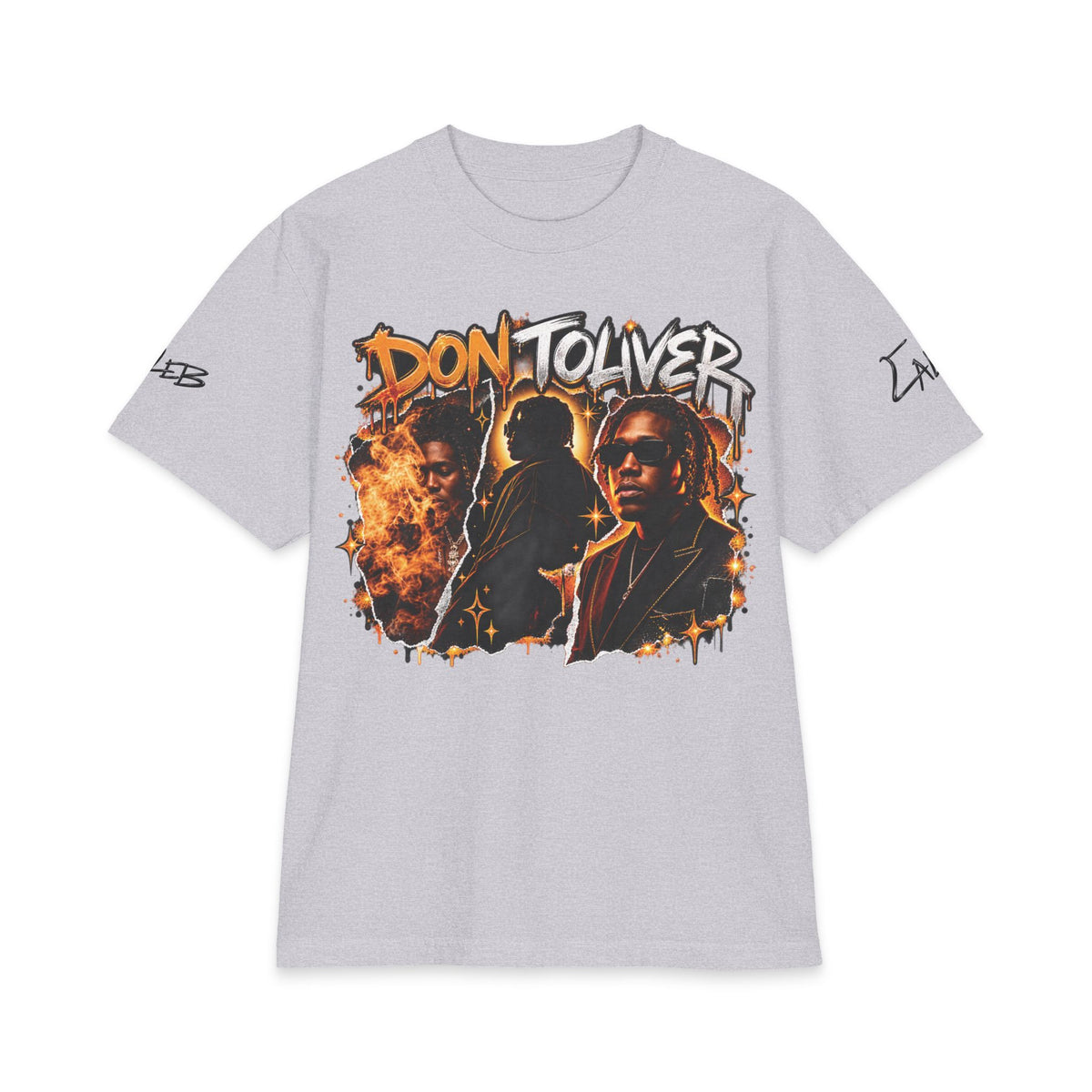 Don Toliver Portraits Graphic T-Shirt | Rap Artist Tee, Flame Collage