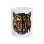 Tiger Face with Detroit Script Mug | Ceramic Coffee Cup