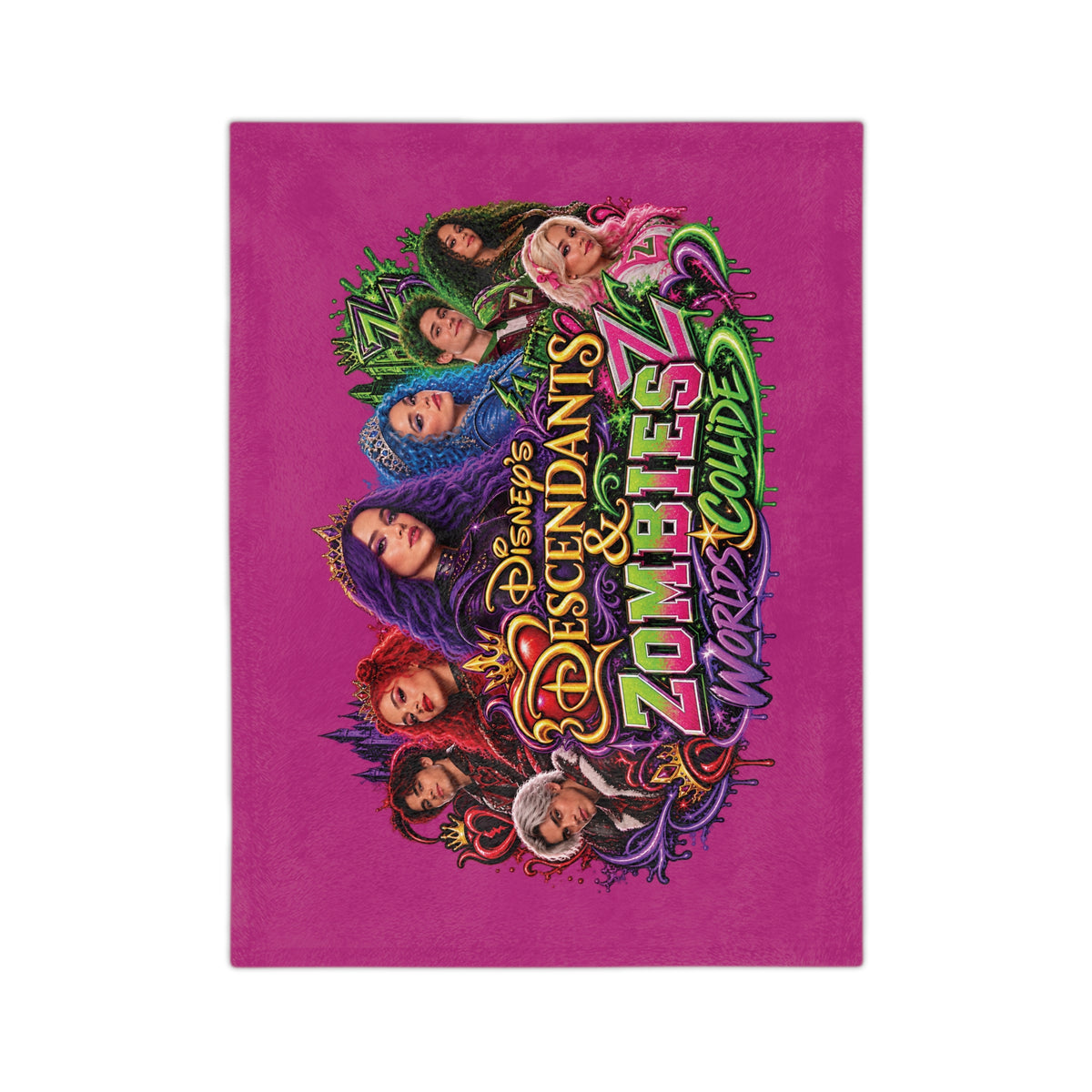 Descendants & Zombies Worlds Collide Blanket | Velveteen Microfiber