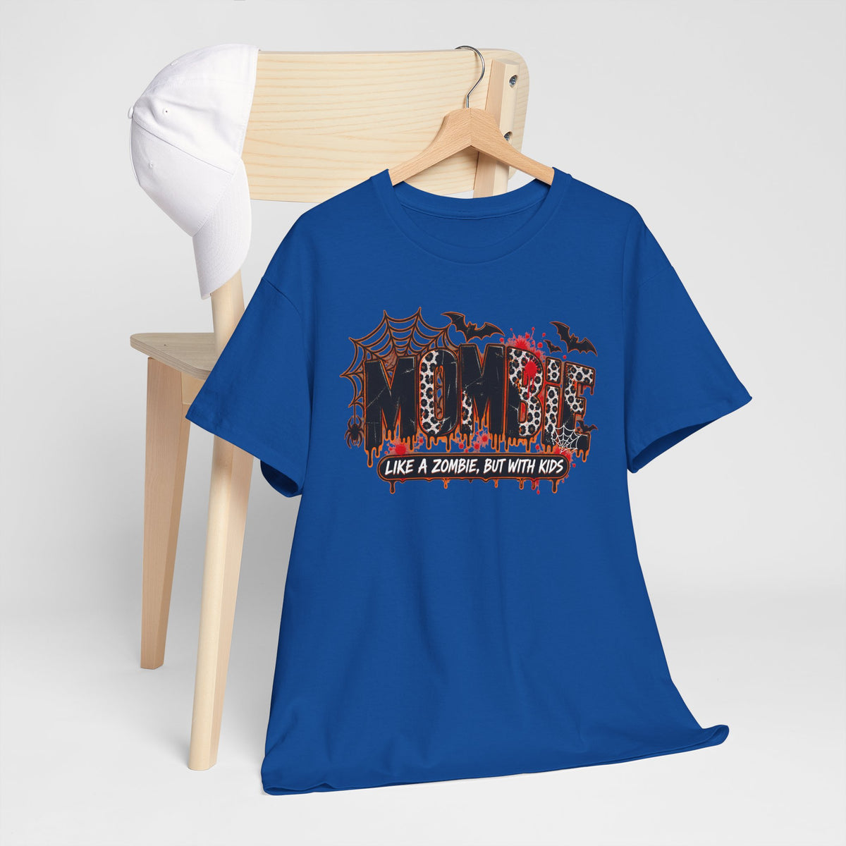 Mombie Mom T-Shirt | Halloween mom tee, spooky bats and cobwebs