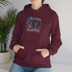 Detroit Basketball Graphic Hoodie | Vintage City Sports Logo, Front Collage Art