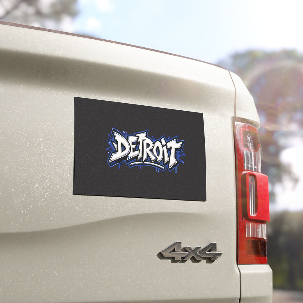 Detroit Graffiti Script Car Magnet | City Street Art Decal