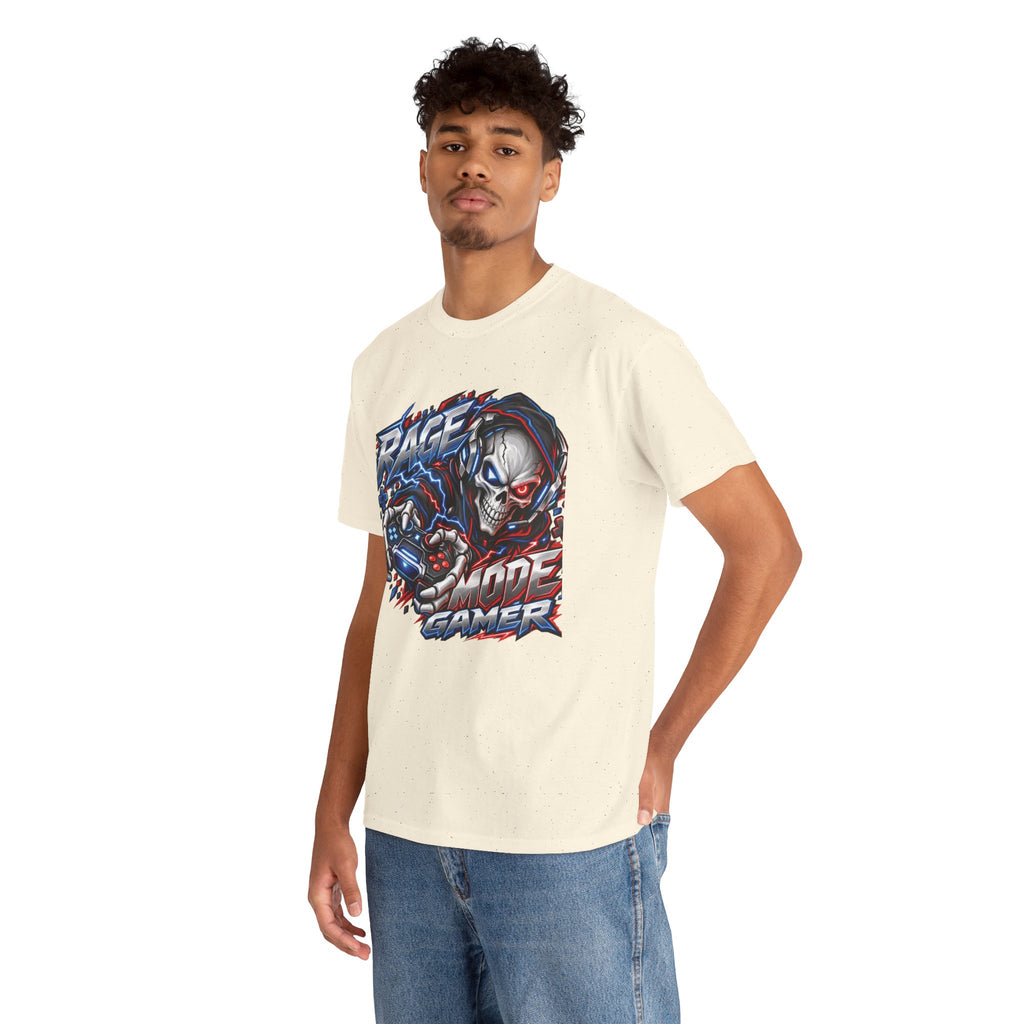 Rage Mode Gamer Skull Graphic T-Shirt