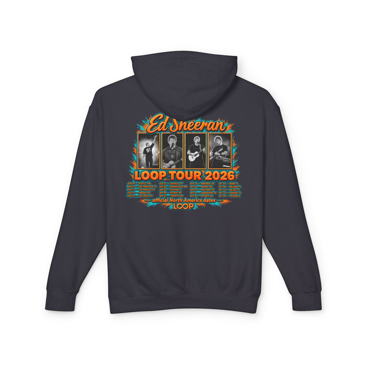 Ed Sheeran Portrait Hoodie | Loop Tour 2026 Back Design