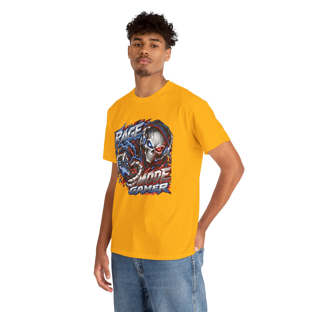 Rage Mode Gamer Skull Graphic T-Shirt