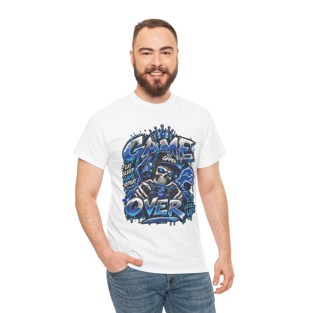 Game Over Skull Gamer Tee | Video Game Controller Graphic Shirt