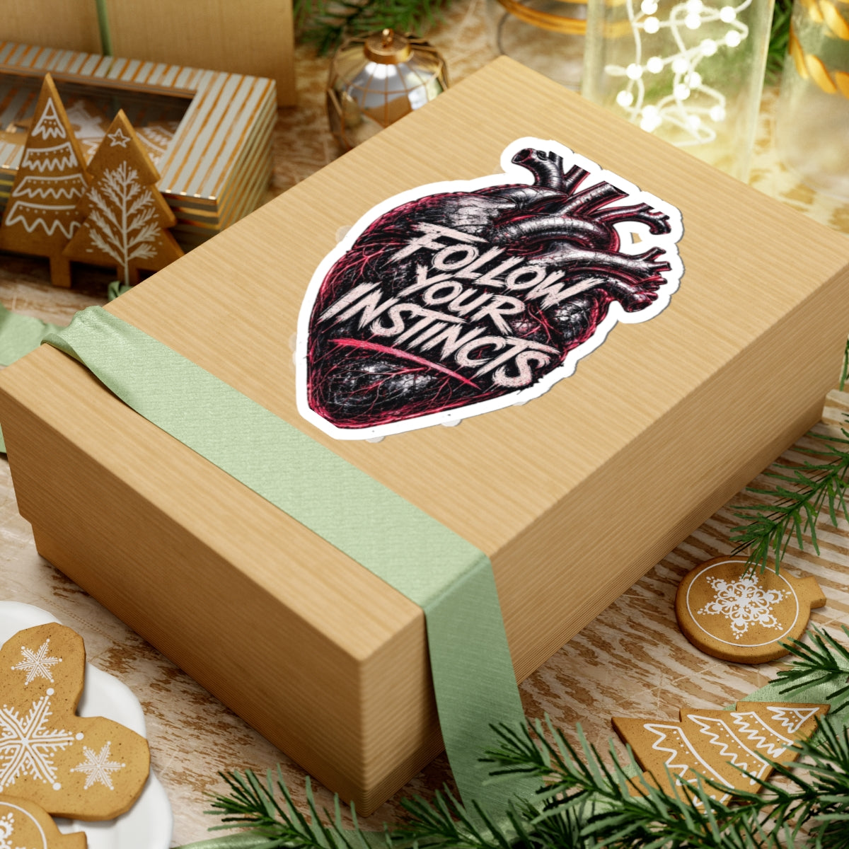 Anatomical Heart "Follow Your Instincts" Sticker | Kiss-Cut Sticker