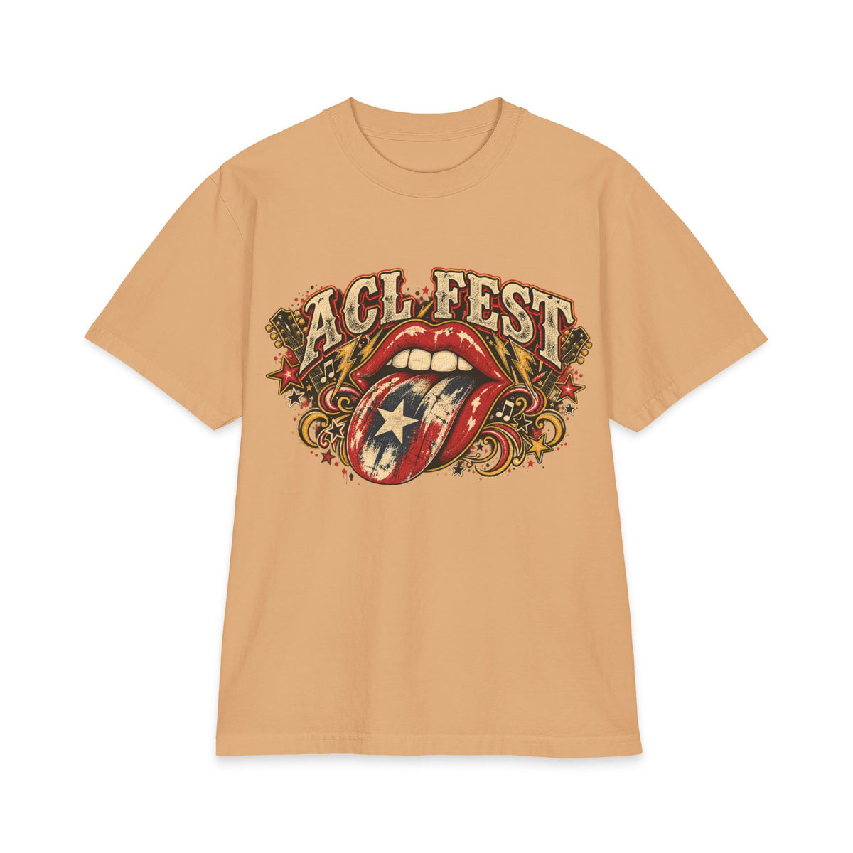 ACL Fest tongue logo T-Shirt | music festival lineup back print