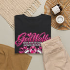 Breast Cancer Awareness Ribbon Tee | I'll Never Walk Alone, God Walks