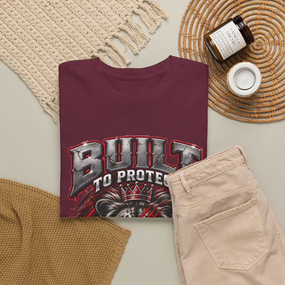 Built to Protect Her Peace Couples Graphic T-Shirt