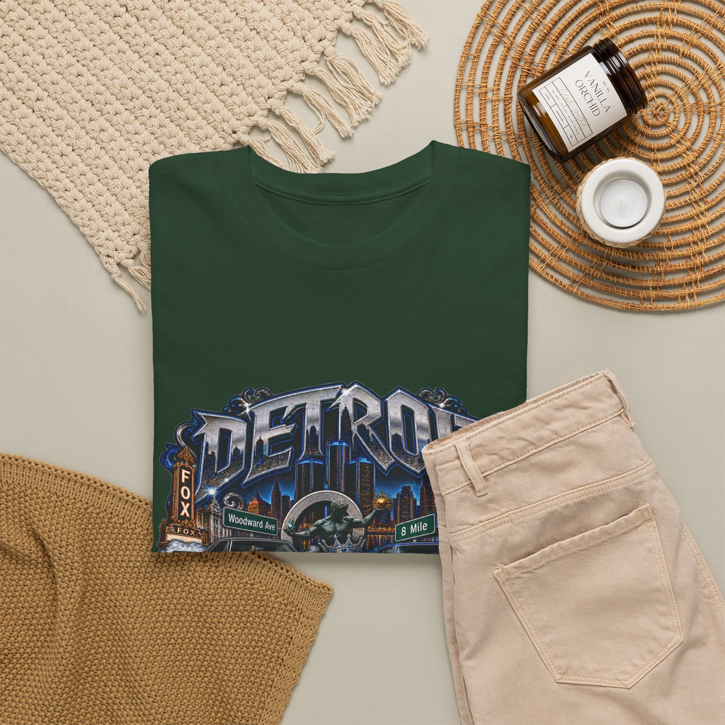 Detroit Muscle Car Tee | Vintage Hot Rod Illustration, Garage Scene