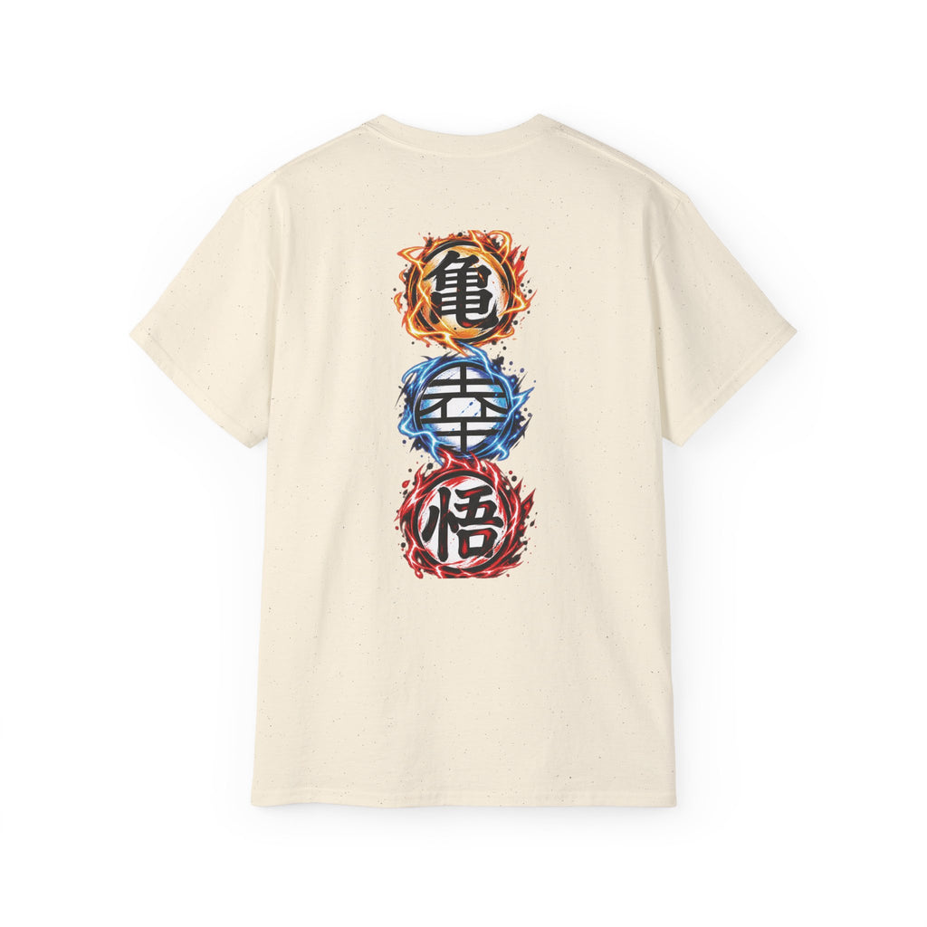 Dragon Ball Goku Illustration T-Shirt | Saiyan Pose, Kanji Back Print