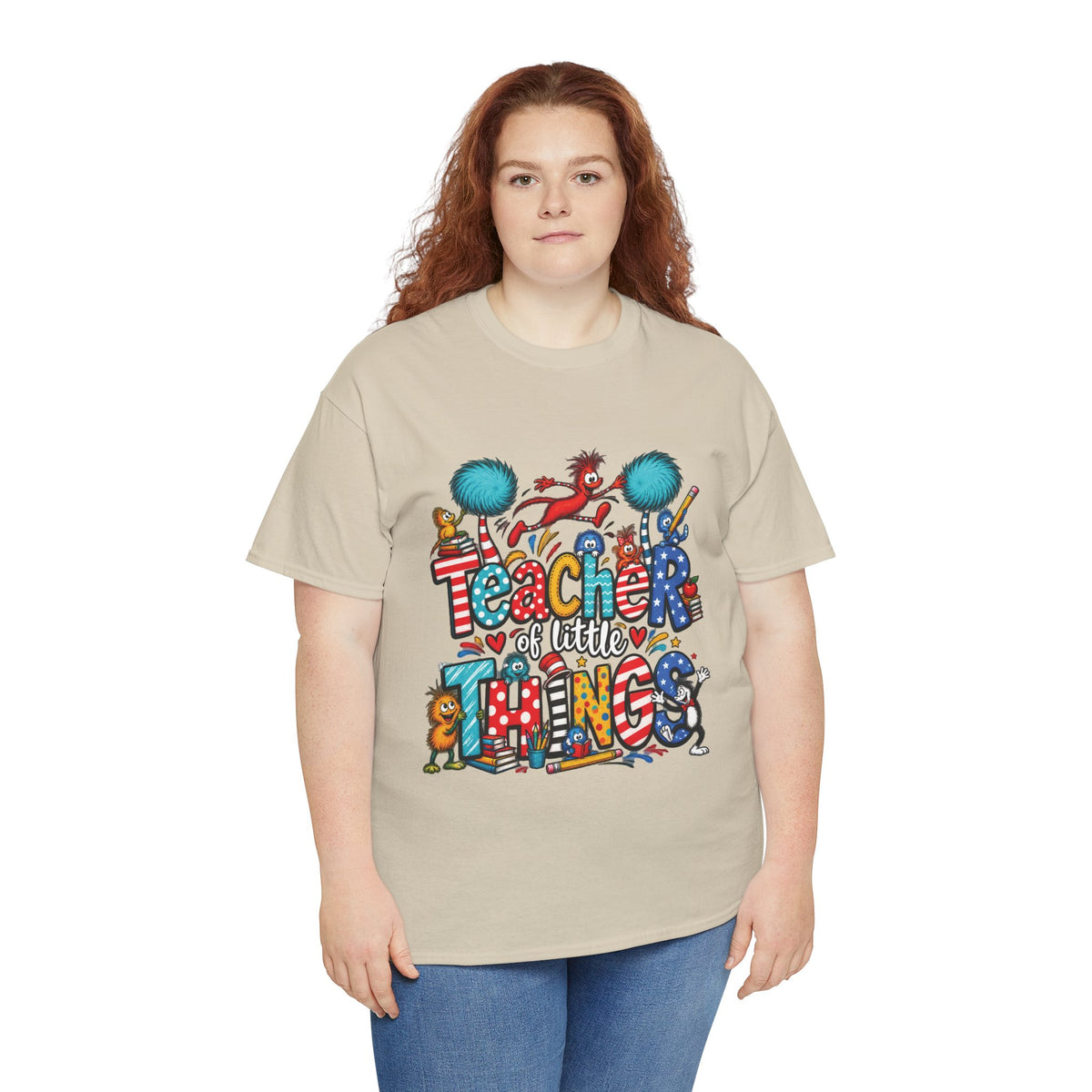Teacher of Little Things T-Shirt | Colorful Dr. Seuss Style Kids Classroom Tee