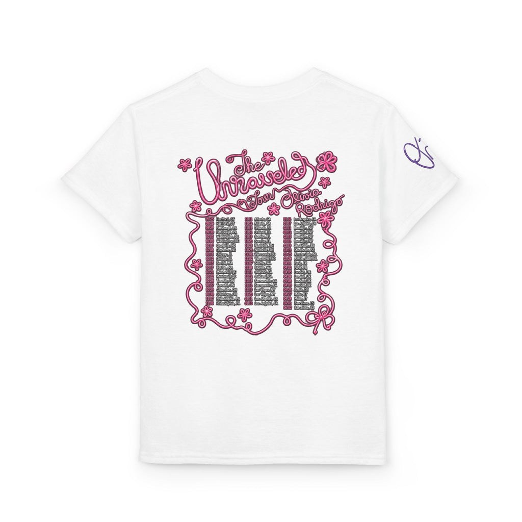 Olivia Rodrigo Tour Date List T-Shirt | Pop Star Tribute, Floral Butterfly Design