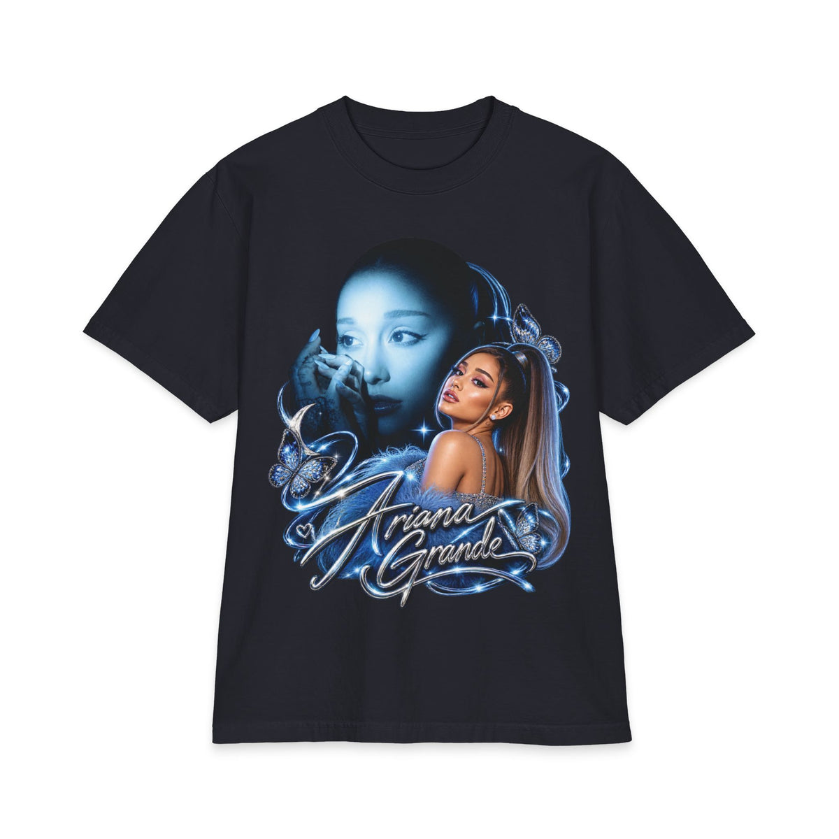 Ariana Blue Retro Pop Star Graphic Tee | Short Sleeve T-Shirt