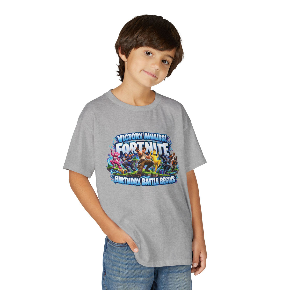 Fortnite Birthday Battle Begins Youth T-Shirt – Custom Number 12