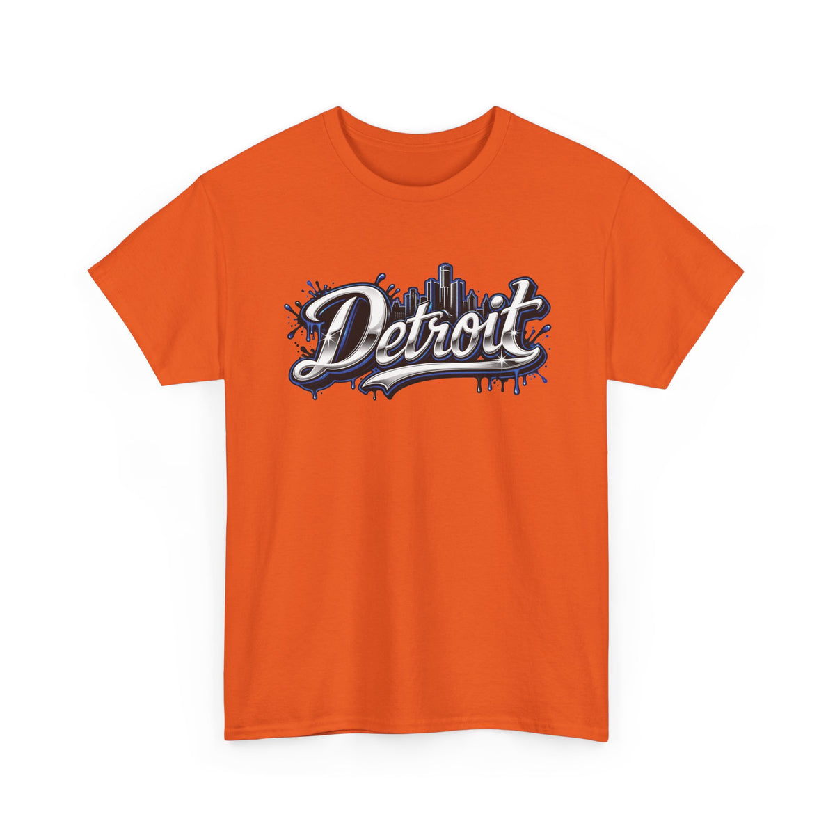 Detroit Script Tee | 313 Drip Skyline T-Shirt