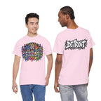 Detroit Lion Graffiti tee | Colorful Drip Lion Detroit Tee