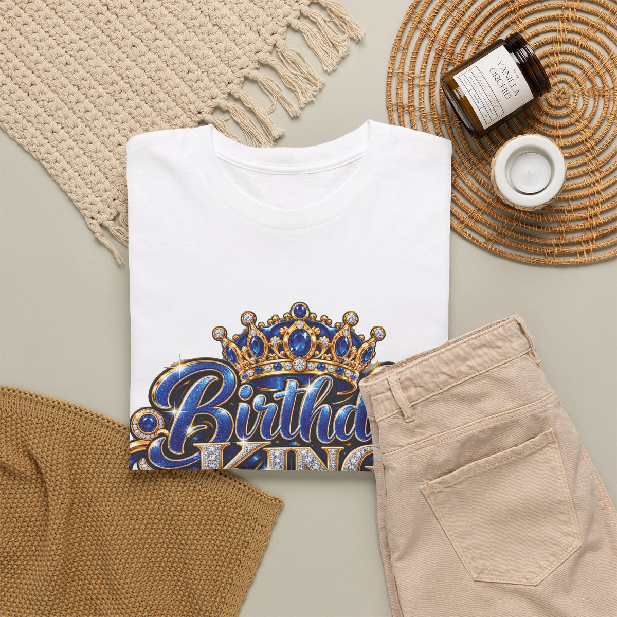 Birthday King Crown Graphic T-Shirt