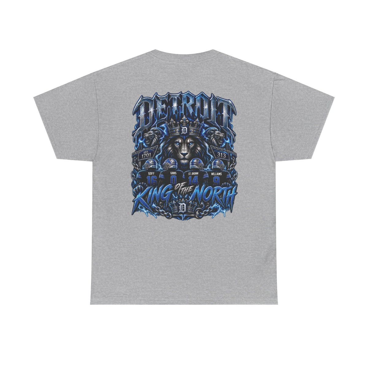 Detroit Skyline Script Tee | Detroit Lion of the North Graphic T-Shirt