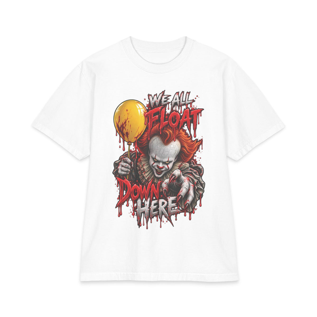 We All Float Pennywise clown horror T-Shirt | Halloween scary clown tee