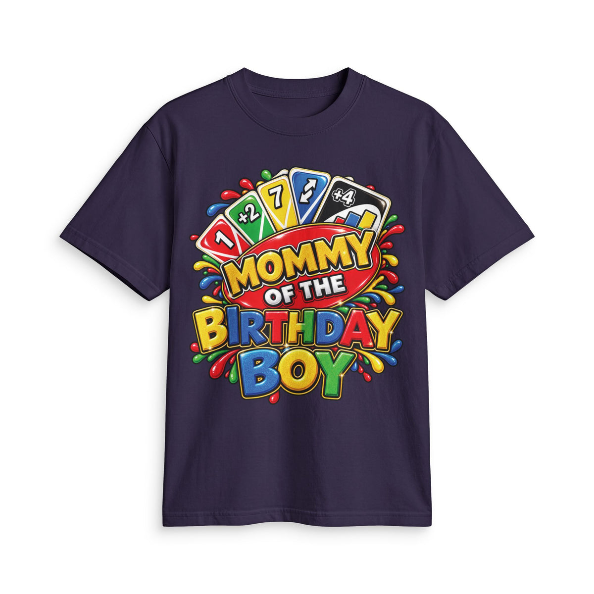 Mommy of the Birthday Boy T-Shirt | Colorful Birthday Card Design