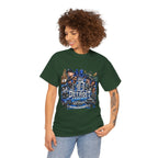 Detroit Legends collage T-Shirt | Motor City skyline, classic cars, musicians