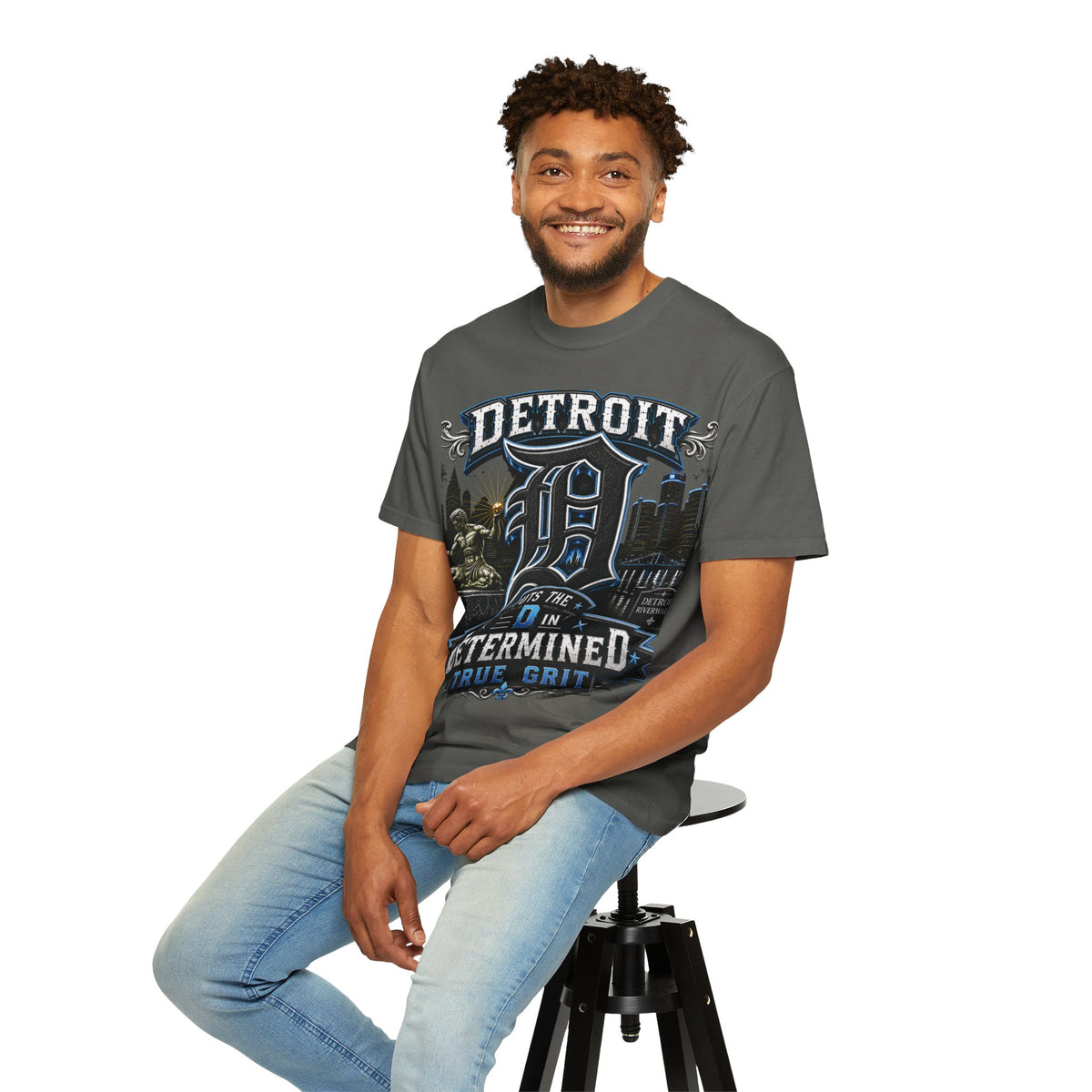 Detroit D Old English Logo T-Shirt | Determined True Grit City Pride