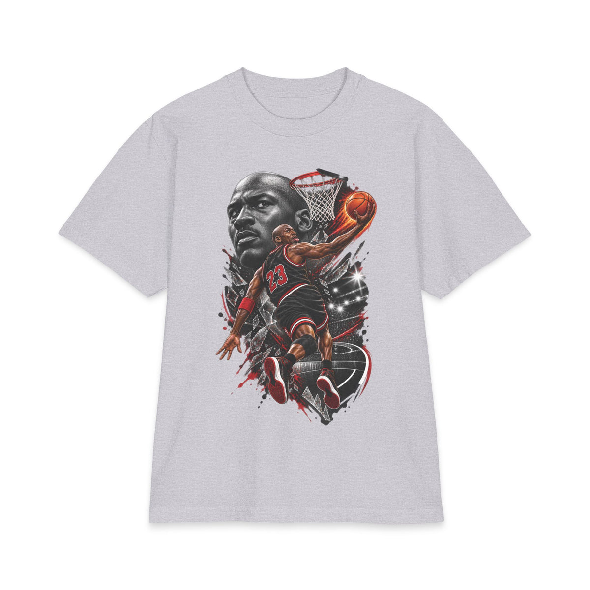 Basketball Dunk Illustration T-Shirt | Athletic Player Graphic Tee