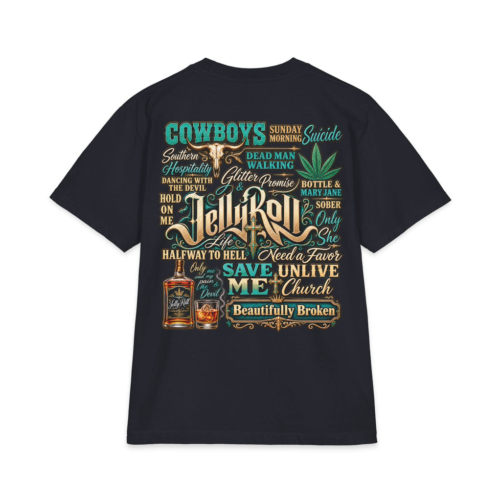 Roll Jelly band portrait T-Shirt | rock country tour tee