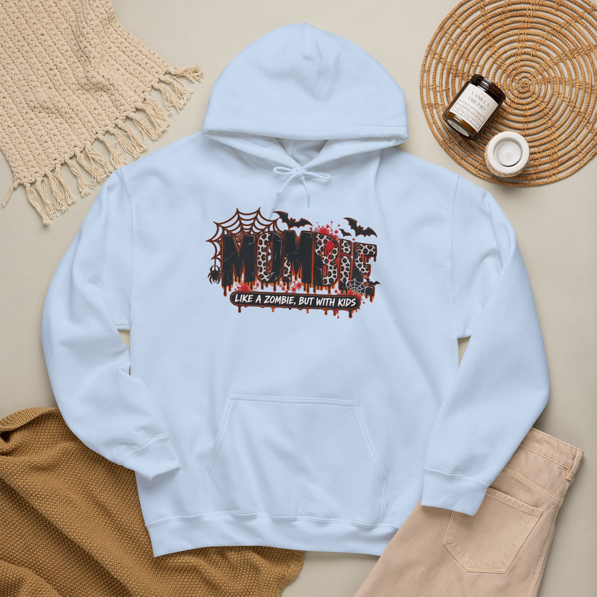 Mama Halloween Hoodie | spiderweb bats leopard print, spooky family mom sweatshirt