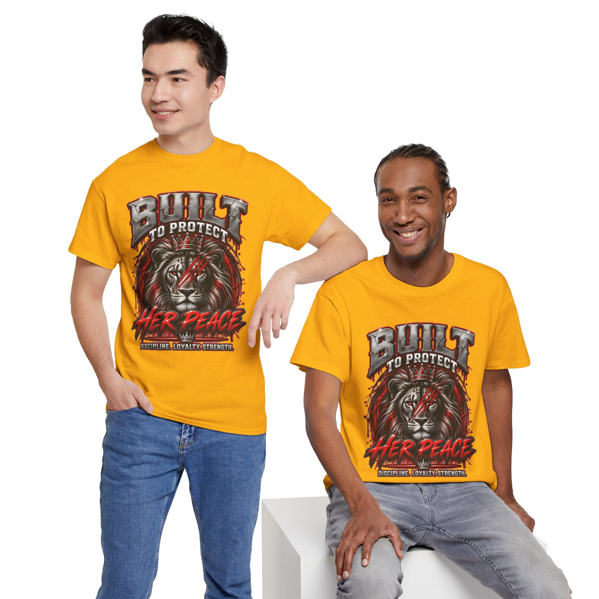 Built to Protect Her Peace Couples Graphic T-Shirt