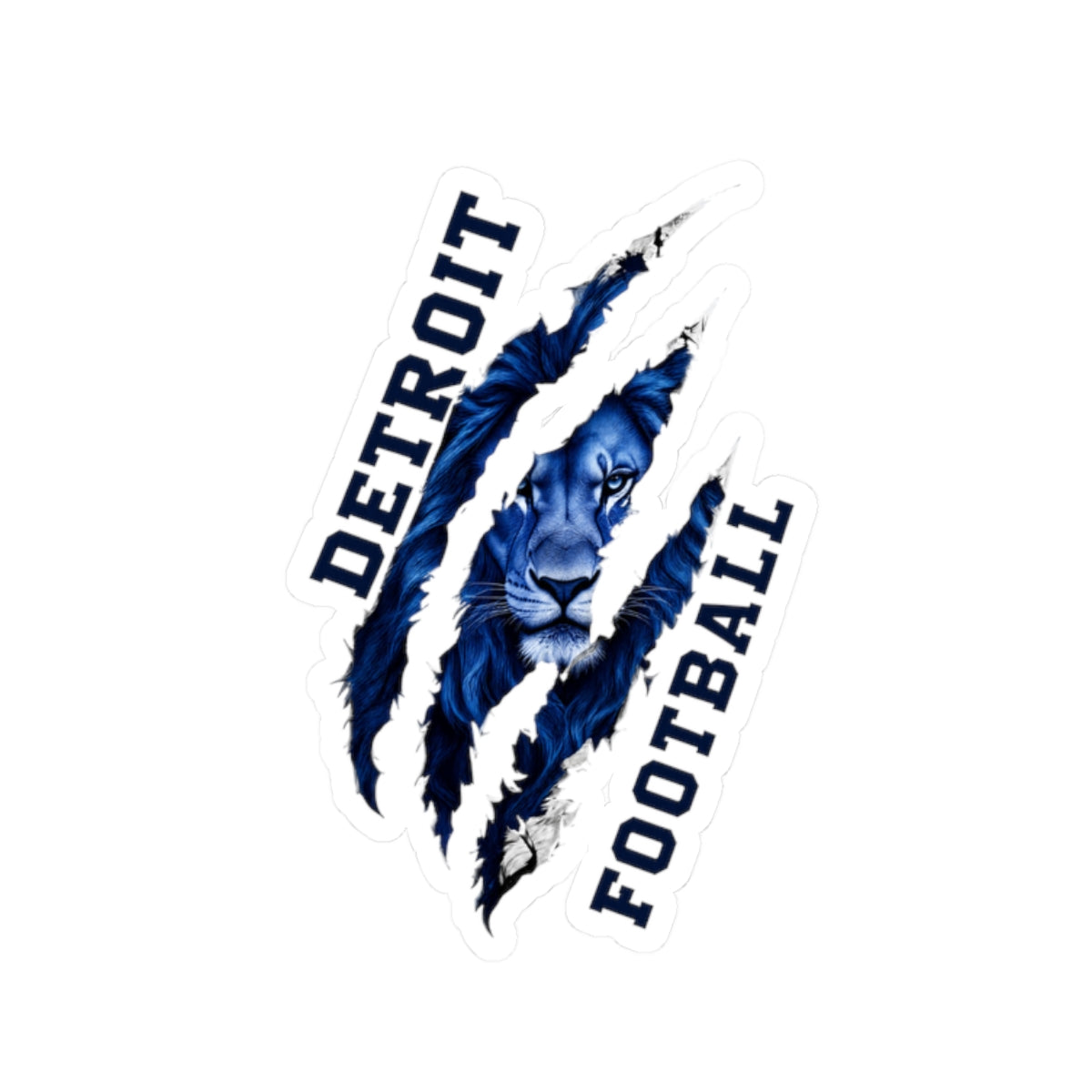 Detroit Football Lion Claw Sticker | Kiss-Cut Sticker