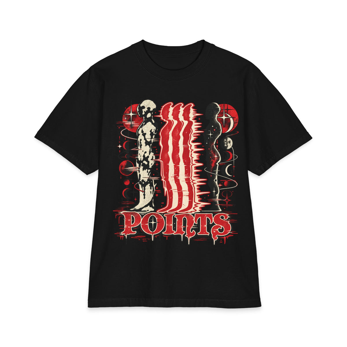 Three Points Tour Graphic Short Sleeve | Band Tee, Red Black Vintage