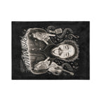 Malone Singer Portrait Blanket | Music Notes Microfiber Throw