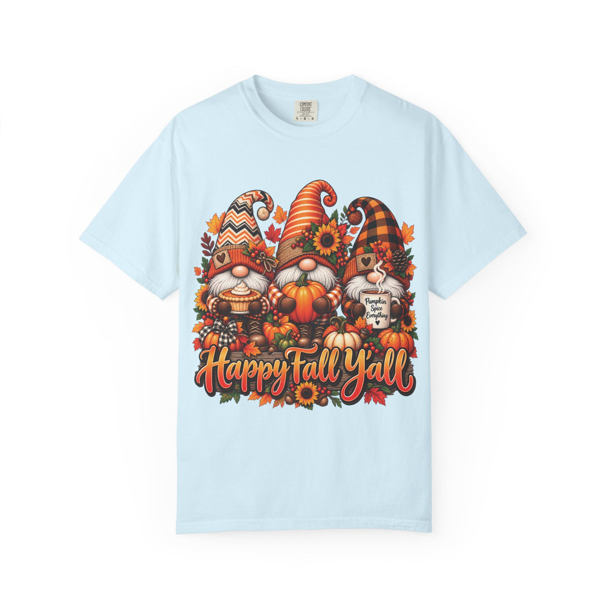 Happy Fall Y'all Gnomes T-Shirt | Autumn Pumpkin Sunflower Tee