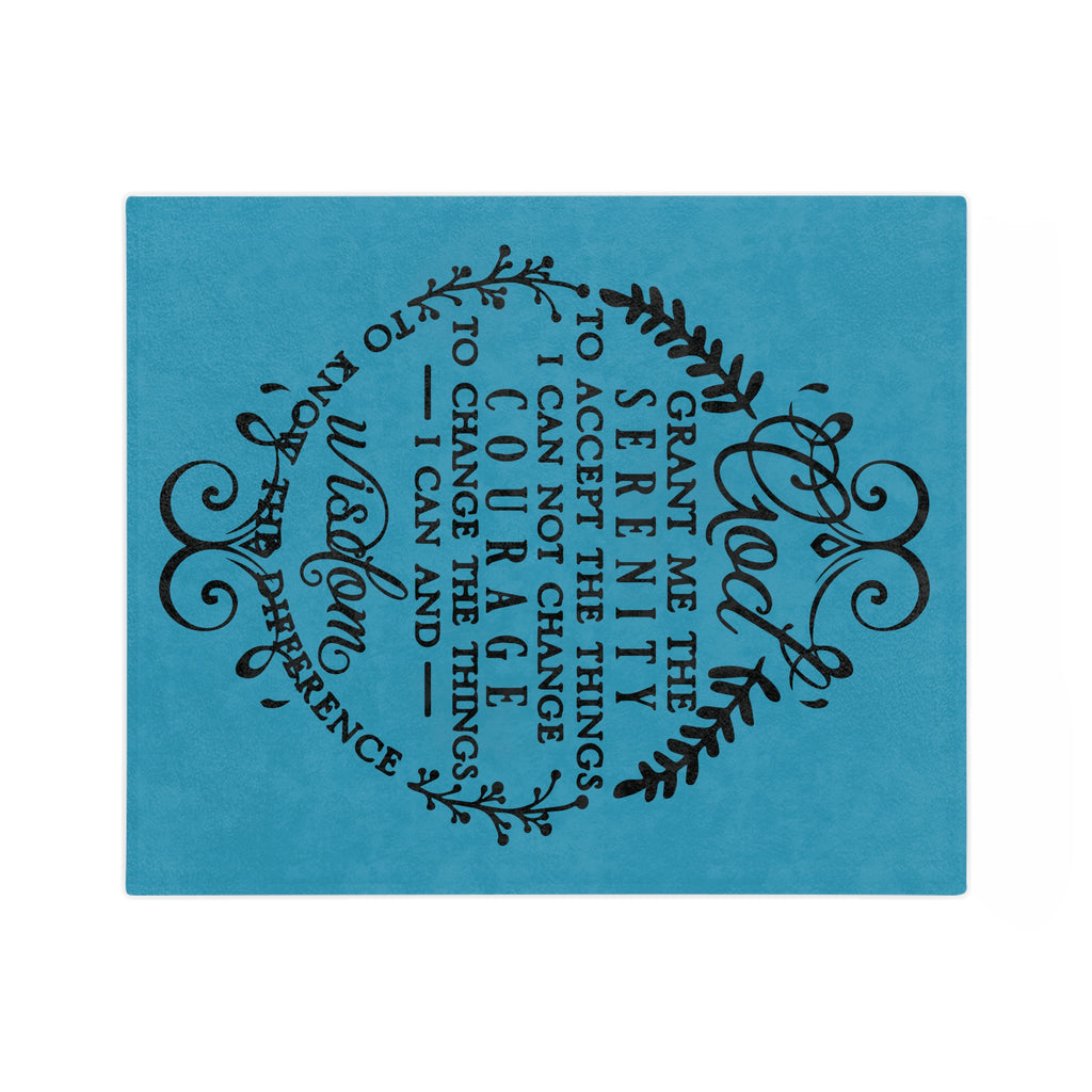 Serenity Prayer Script Blanket | Velveteen Microfiber Throw
