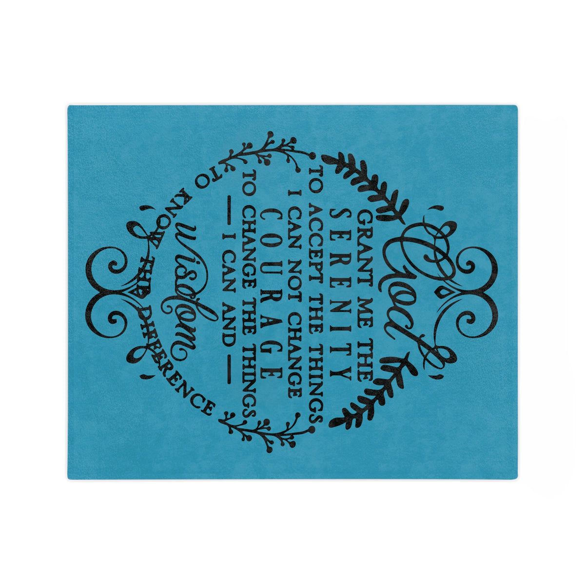 Serenity Prayer Script Blanket | Velveteen Microfiber Throw