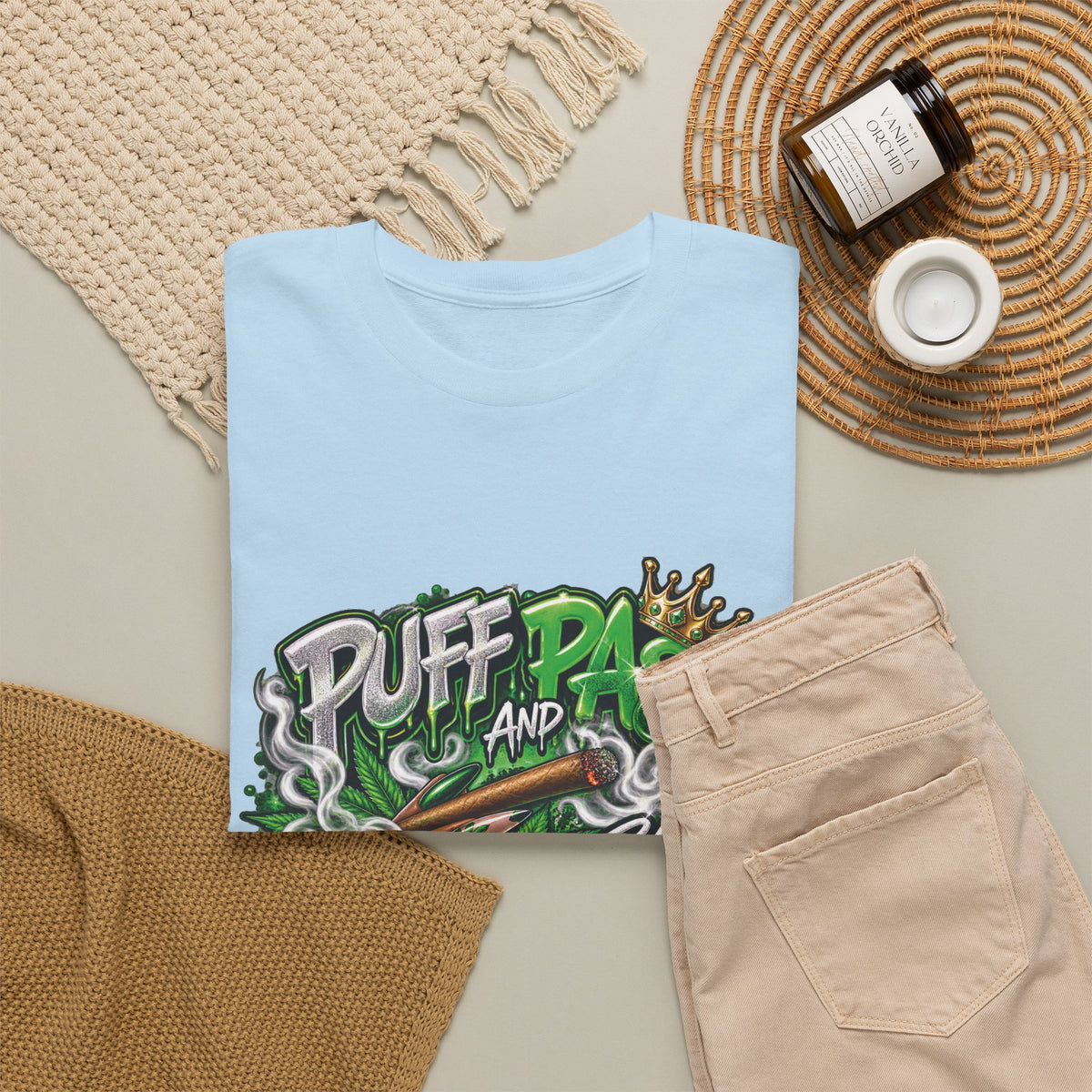 Puff and Pass Stay Lifted T-Shirt | Cannabis Leaf Graphic Tee