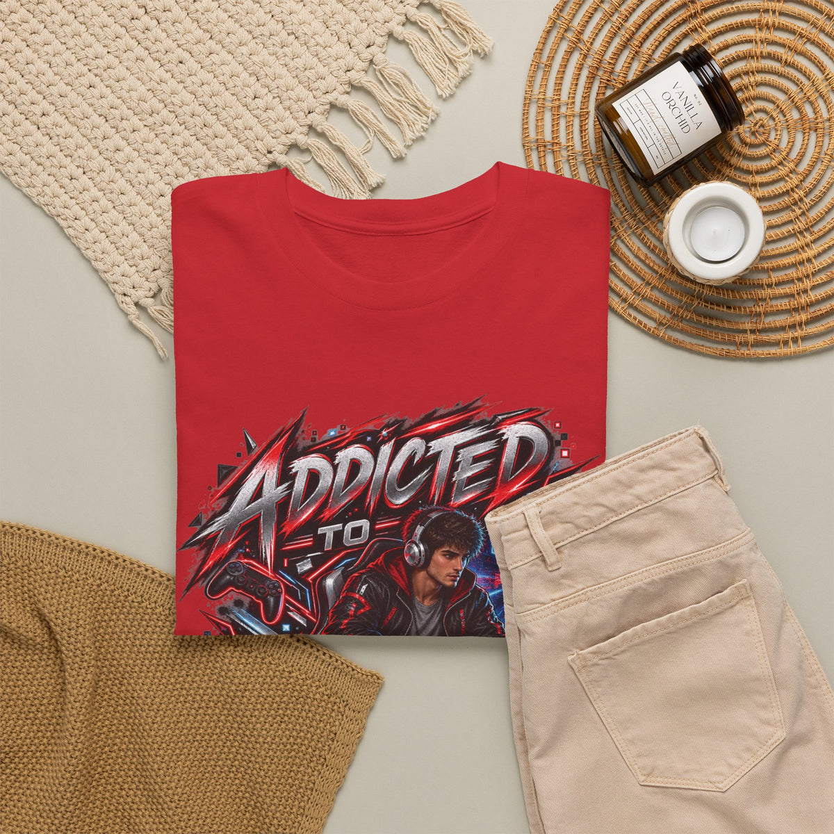 Addicted to Gaming Graphic T-Shirt