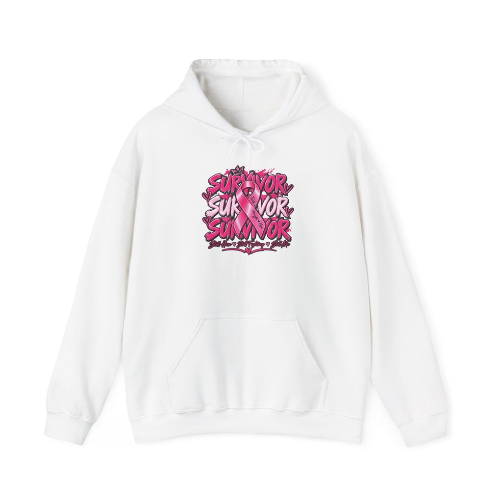 Survivor Pink Ribbon Graphic Hoodie | Breast Cancer Awareness