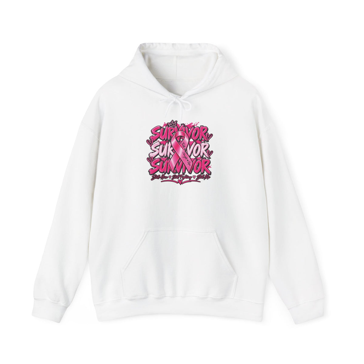 Survivor Pink Ribbon Graphic Hoodie | Breast Cancer Awareness