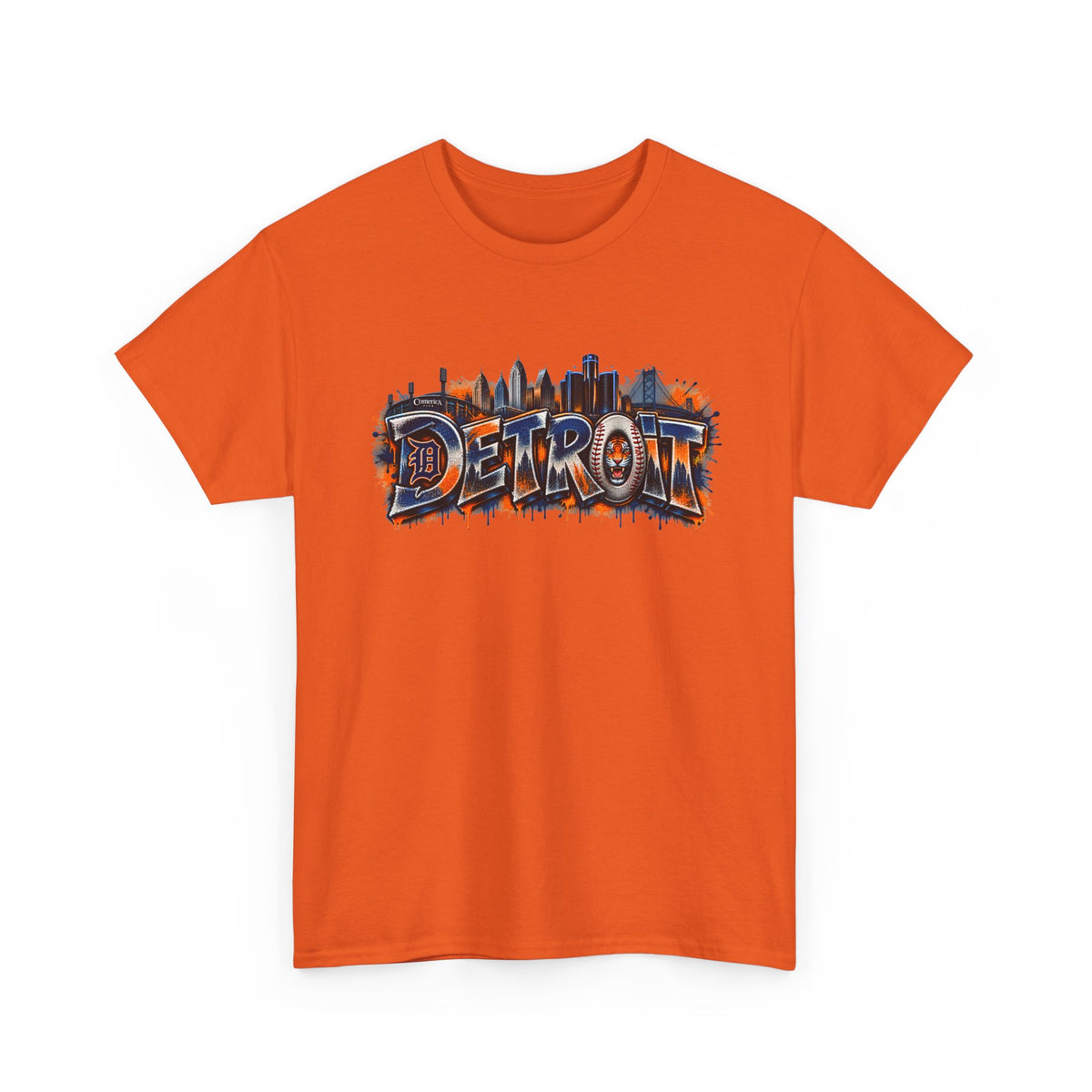 Detroit skyline graffiti T-Shirt | city skyline tee, urban street art