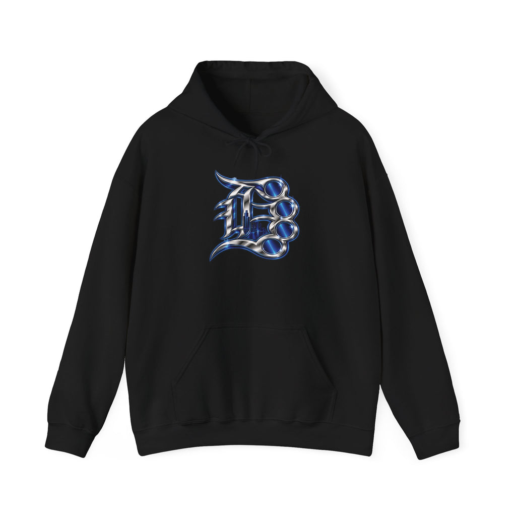Detroit 313 Drip Skyline Hoodie | Graffiti Letter B Chest Design