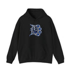 Detroit 313 Drip Skyline Hoodie | Graffiti Letter B Chest Design