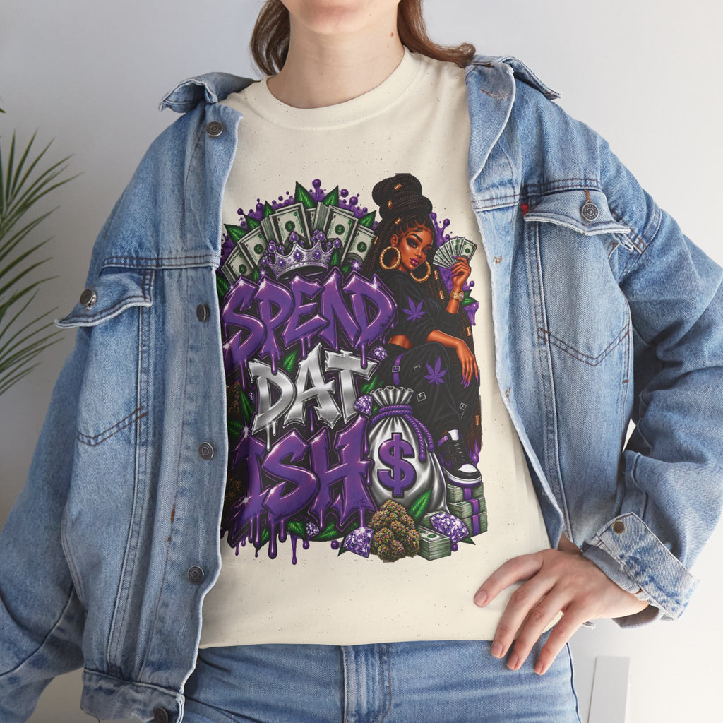 Spend Dat sh*t Tee | Graffiti Money Design, Purple Streetwear