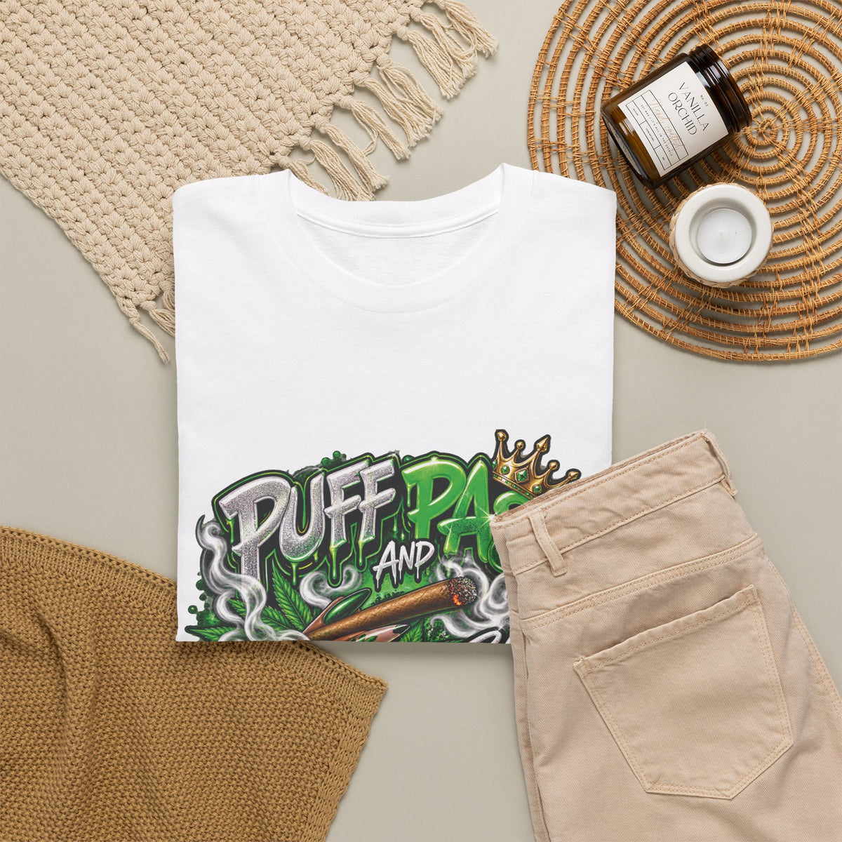 Puff and Pass Stay Lifted T-Shirt | Cannabis Leaf Graphic Tee
