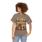 Coffee Is My Therapy T-Shirt | Coffee Cups Illustration, Cozy Beverage Tee