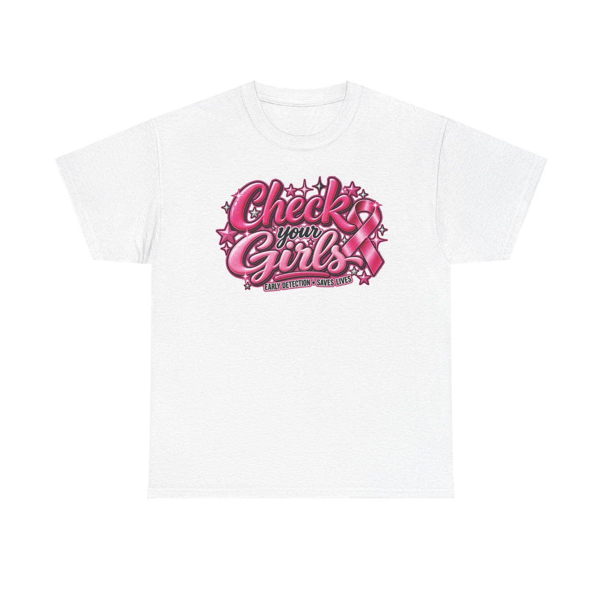 Check Your Girls tee | Breast Cancer Awareness shirt, pink ribbon design